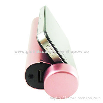 Power Bank for iPhone and Other Smartphones, 2W Mini Speaker, 3,500mAh Battery/Metal Housing